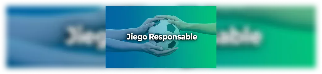 Banner de juego responsable con mensaje de apoyo y prevención