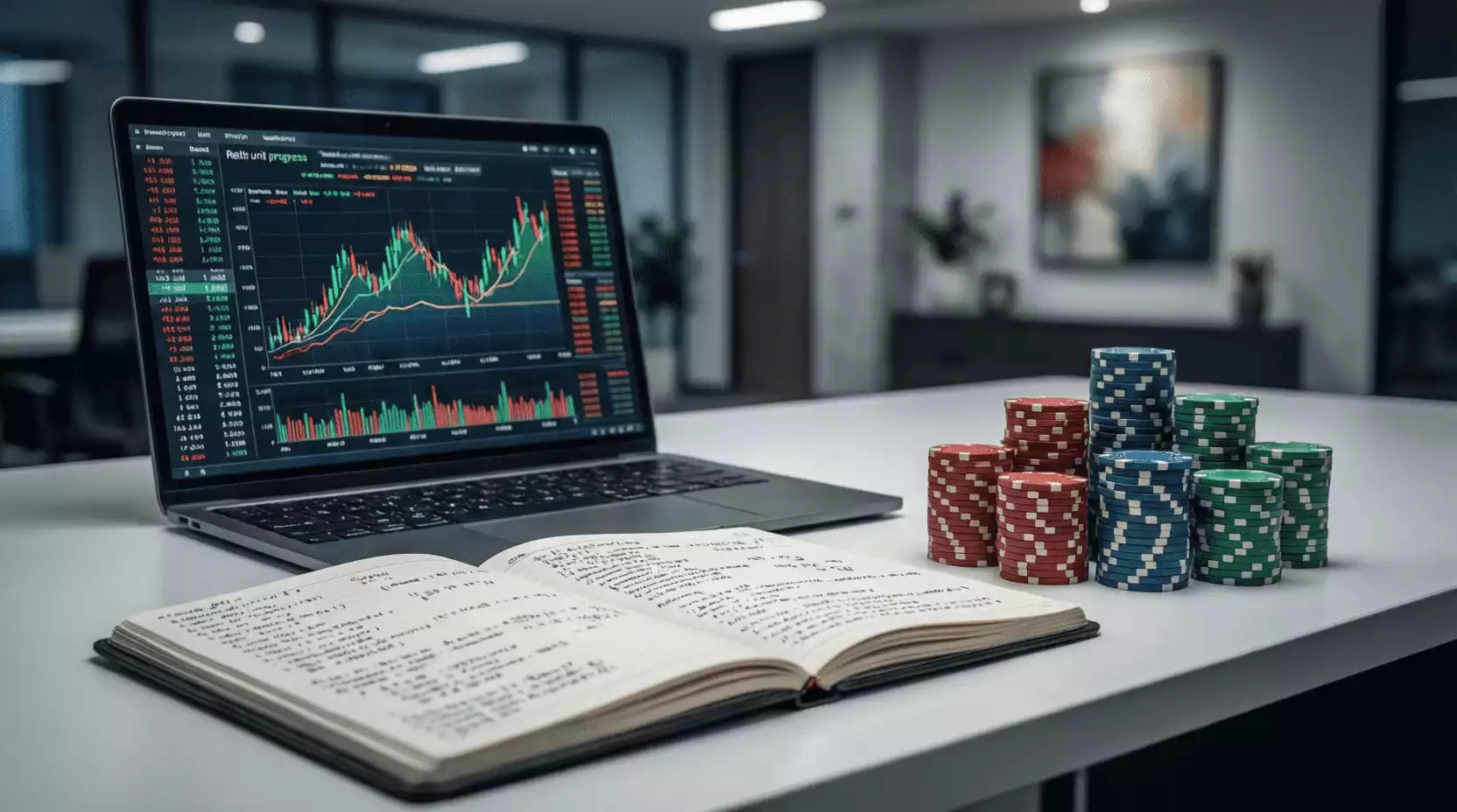 Representación visual de gestión financiera en apuestas deportivas