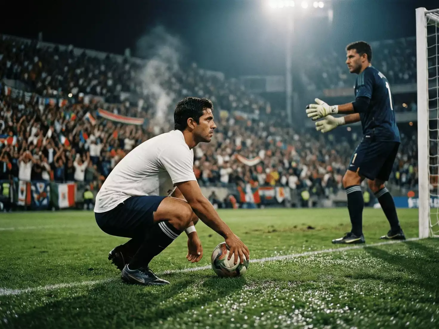 Jugador ejecutando un penal en una final de Liga MX