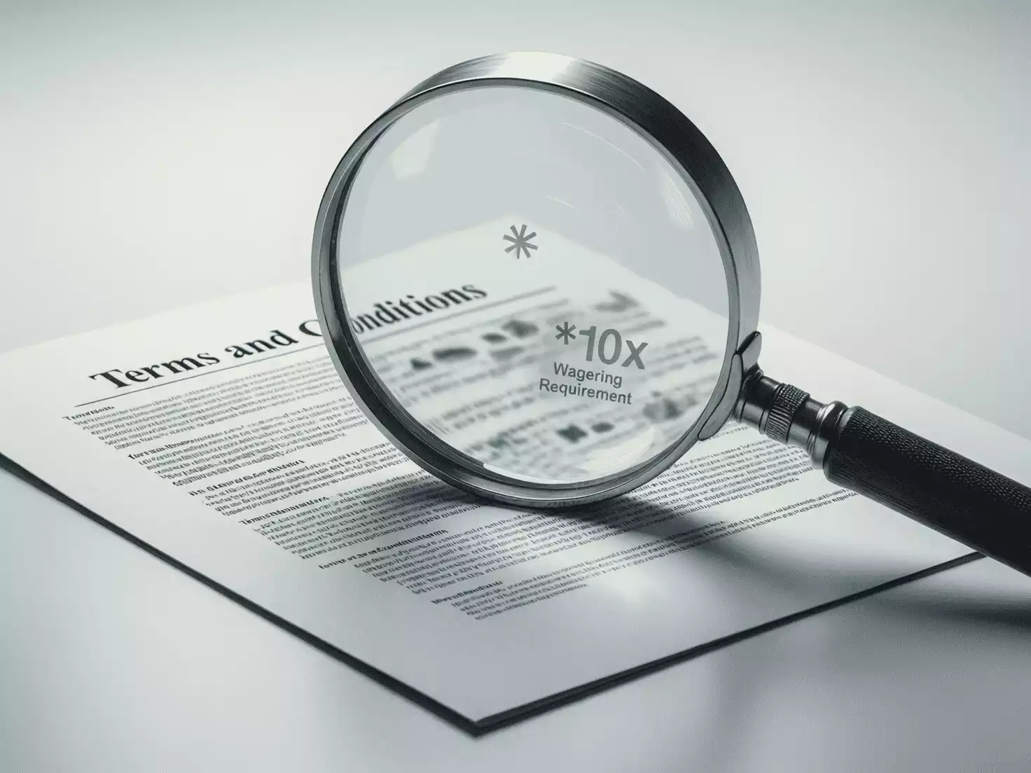 Documento con términos y condiciones de bonos de apuestas